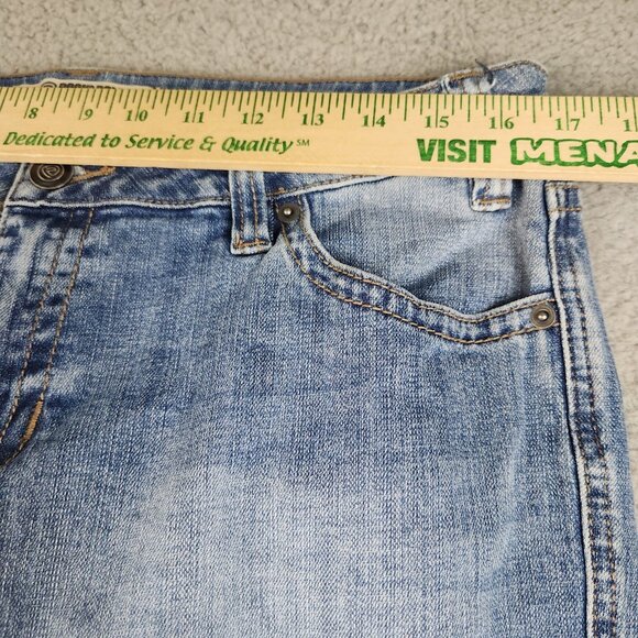 ROCK & ROLL Cowgirl Jeans Womens 32 Curvy Trouser Mid Flared Leg Bell Western - Picture 4 of 14